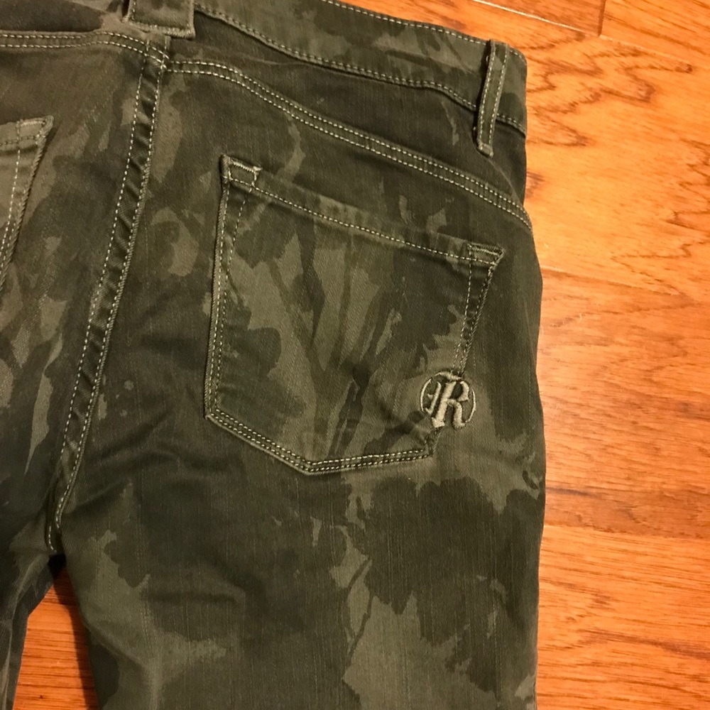 Rich & Skinny Camo Print Skinny Moto Jean